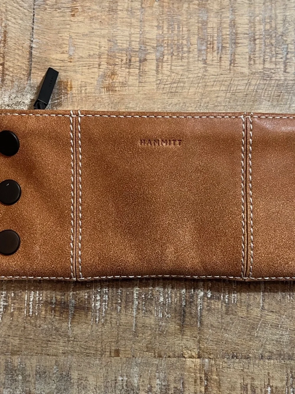 Hammitt 110 North Bifold Wallet | Hermosa Saddle/Gunmetal